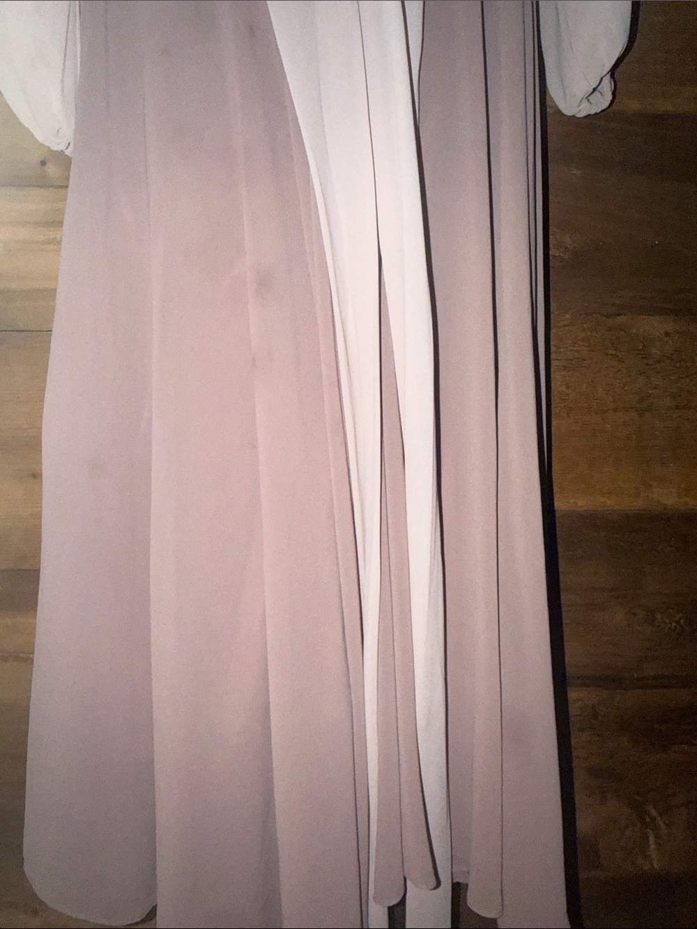 Dainty Jewells Blush Pink and Taupe Two-Tone Pleated Dress - Picture 4 of 6